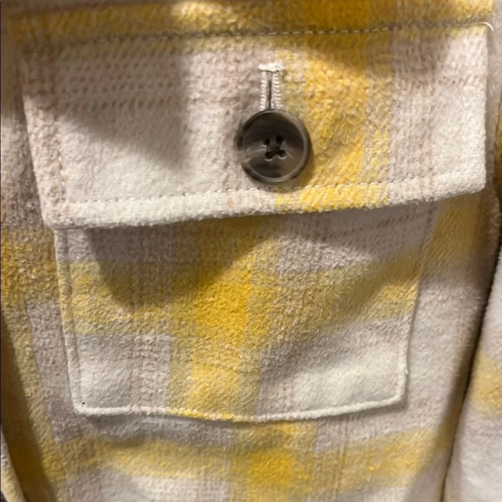 Old Navy Yellow and White Plaid Jacket